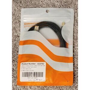 Cable Creation USB 2.0 High Speed Printer Scanner Cable Cord 10' CC0792 New